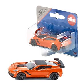 Siku 1534 ، Chevrolet Corvette ZR1 ، Orange/Black ، فتحة فتحة ، سيارة للألعاب للأطفال