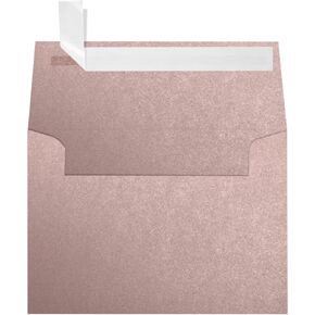 LUXPaper 4Bar A1 Invitation Envelopes | Peel & Press | 3 5/8" x 5 1/8" | Misty Rose Metallic - Sirio Pearl | 84lb. Text | 50 Qty