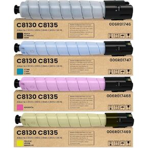 Altalink C8130 C8135 Toner Cartridge Set Replacement for Xerox 006R01746 006R01747 006R01748 006R01749 Toner for Altalink C8130 C8135 C8145 C8155 C8170 Printer Ink 4-Color (Black Cyan Magenta Yellow)