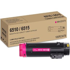 Phaser 6510 / Workcentre 6515 Magenta High Capacity Toner-Cartridge Compatible for Xerox 106R03478 for Xerox WorkCentre 6515DN 6515DNI 6515DNM 6515N, Phaser 6510DN 6510DNI 6510DNM 6510N Printer