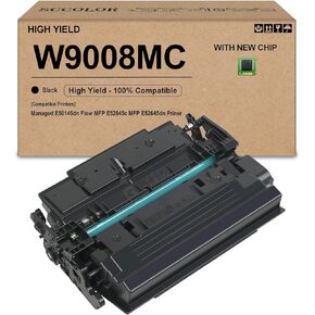 W9008MC Toner Cartridge Compatible W9008MC Black Toner Cartridge(23,000 Pages) Replacement for Managed E50145dn Flow MFP E52645c MFP E52645dn Priner