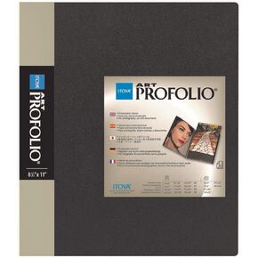 Itoya Original Art ProFolio 11x14 Black 48-Page Art Portfolio Binder with Plastic Sleeves - Portfolio Folder for Artwork with Clear Sheet Protectors - Presentation Book for Art Display and Storage