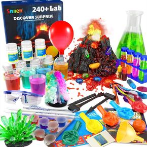 SNAEN Science Kit with 180+ Science Lab Experiments,DIY STEM Educational Learning Scientific Tools for 3 4 5 6 7 8 9 10 11 Years Old Boys Girls Kids Toys Gift