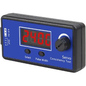 2Pcs RC Servo Tester Digital Tester Speed Controller Analog Digital Function ESC Consistency Multifunctional Steering Gear Tester with Display for RC Helicopter Tester Airplane Car Boat Motor