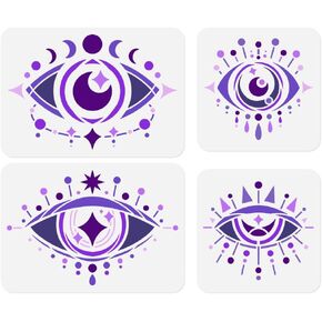 1PC Dreamcatcher Mandala Wall Stencil للطلاء ، 11.8 "x11.8" Feather Dream Catcher stencil قابلة لإعادة الاستخدام لحرق الخشب ، قالب الطلاء DIY Arcl