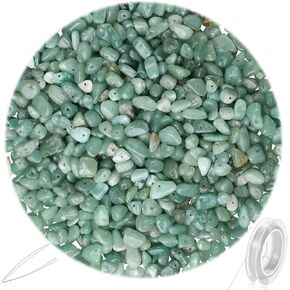 Natural Chip Stone Beads 450pcs Black Obsidian Chips 5-8mm Genuine Real Irregular Healing Crystal Rocks Hole Drilled DIY Loose Gemstone Beads for Jewelry Making Bracelet Earrings Necklace Crafting