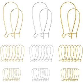 Ear Wire Hooks, Ear Wire Findings Earrings Beading Hoop Teardrop Ear Wire for DIY Earrings Making (25/38MM (3 Color))