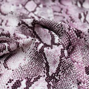 Texco Inc Scuba Crepe Knit Animal Skin/Snake Pattern/2-Way Stretch Prints Fabric/DIY Projects, Off White Grey 1 Yard