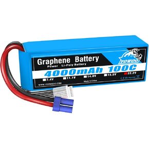 YOWOO Graphene Battery 22.2V 6S Lipo Battery 4000mAh 100C with EC5 Connector for Goblin Align Gaui 70MM 80MM 90MM EDF X-Class Drone Arrma 6s Cars RC Quadcopter Airplane Helicopter Truck