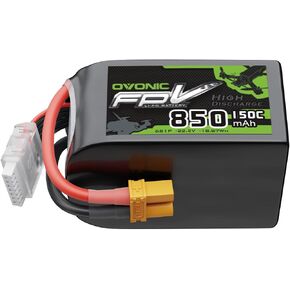 OVONIC 22.2V 150C 850mAh 6S Lipo Battery