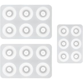 yueton 3PCS Flat Round Bead Mold Round Jewelry Silicone Mold for Making Necklace Pendant Earrings Jewelry Crafting