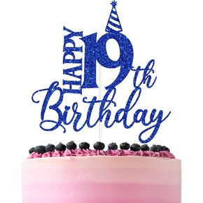 Blue Glitter Happy 23rd كعكة عيد الميلاد Topper ، أنا 23 عاهرة/أنظر إليك بلعبة 23 و Shit ، مضحكة 23