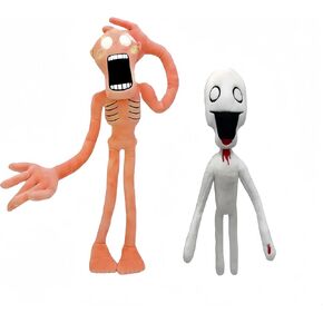 2 PCS Siren Head Plush Toy Shy Man Plush Toy Horror Plush Toy Adult Children Birthday Party Halloween Christmas Interactive Surprise Toy (Orange)