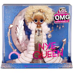 L.O.L. Surprise! Holiday OMG 2021 Collector NYE Queen Fashion Doll with Gold Fashions, Accessories, New Year's Celebration Outfit, Light Up Stand– Gift for Kids & Collectors, Toys Girls Ages 4 5 6 7+