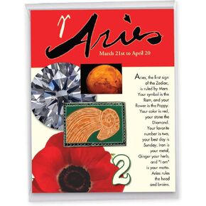 NobleWorks - 1 Jumbo Birthday Card with Zodiac Sign (8.5 x 11 Inch) - Astrology Birth Sign, Large Bday Greeting Card with Envelope - Pisces J9441
