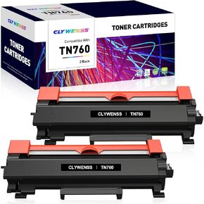 TN760 High Yield Black Toner Cartridge Replacement for Brother TN760 TN-760 TN730 for MFC-L2750DW HL-L2370DW HL-L2350DW HL-L2395DW HL-L2390DW MFC-L2710DW DCP-L2550DW Printer (4-Pack)