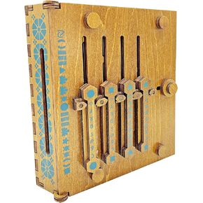 Project Genius Caesar's Codex Classic Wooden Puzzle Box for Kids 8+, Teens, and Adults - Secret Hidden Compartment for Cash, Valuables, and Gift Cards - True Genius Brainteaser, Solve Code to Open Box
