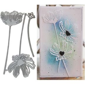 Flower Strip Frame Cutting Dies for Card Making，Flower Lace Edge Cutting Dies Cut Stencils for DIY Scrapbooking Photo Album Decorative Embossing Paper Templated