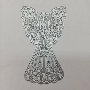 Winged Angel Die Cut for Card Making, Beautiful Girl Ornament Metal Cutting Dies Congratulations Die Cuts Embossing Stencils Template for DIY Scrap-Booking Decor Wedding Birthday Blessing Card