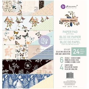 Prima Marketing Paper 12X12 PAD, Nature Lover, 6 Designs/4 Each