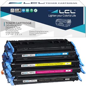 LCL Remanufactured Toner Cartridge Replacement for HP 124A Q6000A Q6001A Q6002A Q6003A 1600 2600 2605 1015 1017 2600n 2605d 2605dn 2605dn xi 2605dtn CM1015 (4-Pack Black Cyan Magenta Yellow)