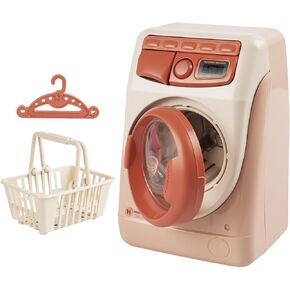 BABESIDE Baby Doll Clothes Washing Machine Toy, Baby Doll Accessories Dollhouse Furniture with Light Effects and Realistic Sounds, Pretend Play Toy Kids Gift