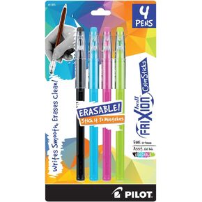 Pilot Frixion Colorsticks Amplable Erasable Erasable Ink Stick ، ​​نقطة دقيقة 0.7 ملم ، حبر متنوع ، 4 عدد (11875)