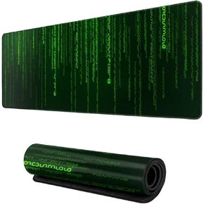 Green and Black Abstract Fire Mouse Pad Gaming XL Large Mousepad Desk Mat Long Extended Big Keyboard Pads Table Accessories for Gaming and Office Pc Laptop Computer 31.5 X 11.8 Inch