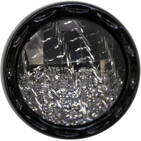20 pcs Beveled Cut Glass Shiny Silver Sewing Shank Buttons for Coats -25mm -1"