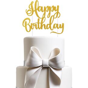 كعكة عيد ميلاد ذهبية ، غولت ، غولتر ، رسائل بريق مزدوجة ، ديكور كعكة عيد ميلاد ، غولت كعكة الكعكة توبيبر رسائل الذهب in Kuwait