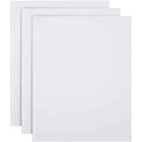 Paper Junkie 8.5x11 inch White Blank Hardcover Books for Kids to Write Stories, Unlined Scrapbook and Journal - 18 Sheets/36 Pages Each - Pack of 3