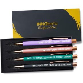 InnoBeta Great Grandma Gifts Ballpoint Pen Set of 4, Gifts for Great Grandma on Birthday and Christmas