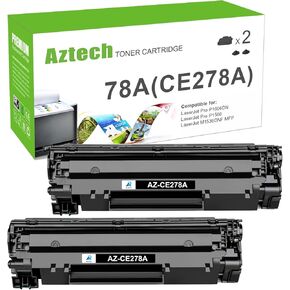 Aztech Compatible for HP 78A Toner Cartridge Replacement for CE278A Replacement for HP Laserjet P1606dn 1536dnf 1606dn MFP M1536dnf P1606 M1536 P1560 P1566 Toner Printer Ink (Black, 2-Pack)