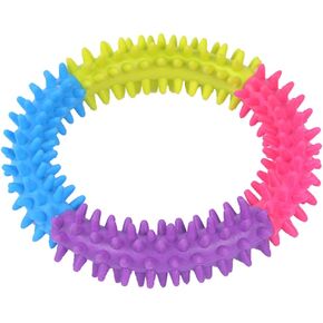 Rubber Dog Chew Toy - Exercises Teeth Jaws - Design for Strong Chewers (Round Circle)