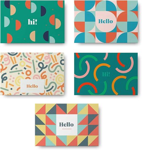 Rileys All Occasion Greeting Cards with Envelopes | 5 Colorful Designs, Blank Note Cards, Perfect for Business, Thank You, Gift Cards, Graduation, Baby Shower (50-Pack) in Saudi Arabia