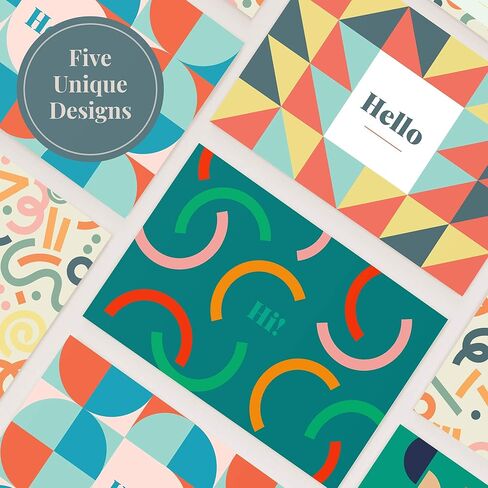 Rileys All Occasion Greeting Cards with Envelopes | 5 Colorful Designs, Blank Note Cards, Perfect for Business, Thank You, Gift Cards, Graduation, Baby Shower (50-Pack) in Saudi Arabia