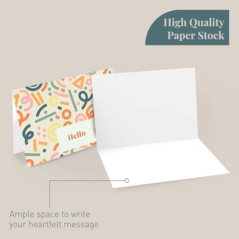 Rileys All Occasion Greeting Cards with Envelopes | 5 Colorful Designs, Blank Note Cards, Perfect for Business, Thank You, Gift Cards, Graduation, Baby Shower (50-Pack) in Saudi Arabia