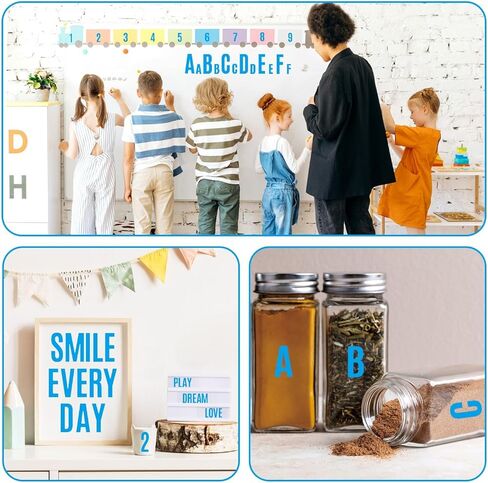 Letter Stickers 1872 Pcs 24 Sheets Alphabet Number Letter Sticker 2 Inch 1 Inch Self Adhesive Vinyl Letters Stick on Stickers for Water Bottles Bulletin Board Scrapbooking Mailbox Crafts (Multicolor) in Saudi Arabia
