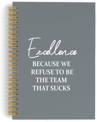 Team Gifts Inspirational Spiral Notebook, Gifts for Work Team Journal, Gifts for Team Members 5.5"x8.3" 164pages Lined Journal Notebooks, Excellence Hardcover Notebook for Office Supplies in Saudi Arabia