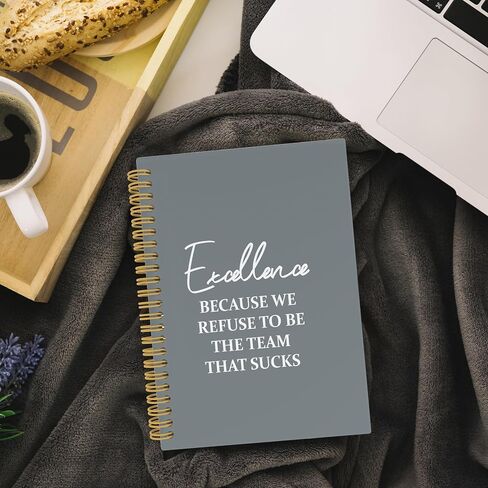 Team Gifts Inspirational Spiral Notebook, Gifts for Work Team Journal, Gifts for Team Members 5.5"x8.3" 164pages Lined Journal Notebooks, Excellence Hardcover Notebook for Office Supplies in Saudi Arabia