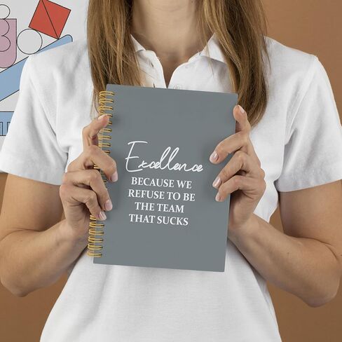 Team Gifts Inspirational Spiral Notebook, Gifts for Work Team Journal, Gifts for Team Members 5.5"x8.3" 164pages Lined Journal Notebooks, Excellence Hardcover Notebook for Office Supplies in Saudi Arabia