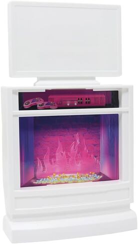 Replacement Part for Barbie Doll Dreamhouse Doll House Playset HMX10 - Replacement White Reversible Fireplace - TV - Gaming Stand and Buffet - Stereo Entertainment Stand in Saudi Arabia