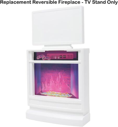 Replacement Part for Barbie Doll Dreamhouse Doll House Playset HMX10 - Replacement White Reversible Fireplace - TV - Gaming Stand and Buffet - Stereo Entertainment Stand in Saudi Arabia