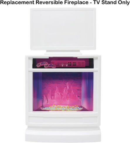 Replacement Part for Barbie Doll Dreamhouse Doll House Playset HMX10 - Replacement White Reversible Fireplace - TV - Gaming Stand and Buffet - Stereo Entertainment Stand in Saudi Arabia