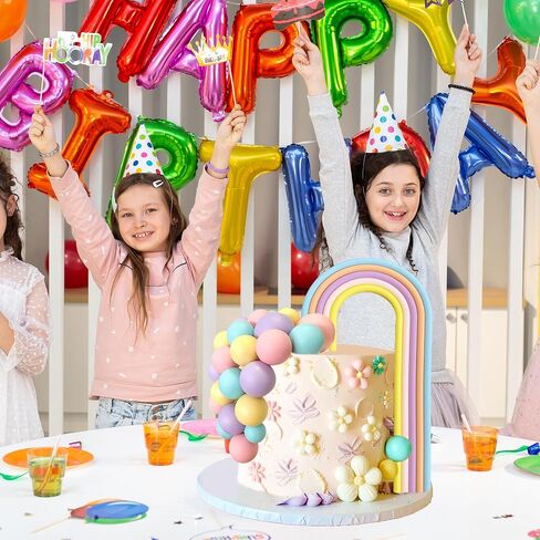 Blue Rainbow Cake Toppers Mini Balls Blue Orange Dog Cake Decorations for Birthday Baby Shower Party Supplies in Kuwait