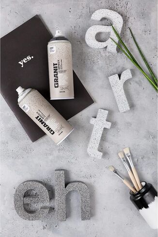 Montana Cans GRANIT EFFECT Spray Paint, 400ml, Light Grey, 13.5 Fl Oz (Pack of 1) in Kuwait