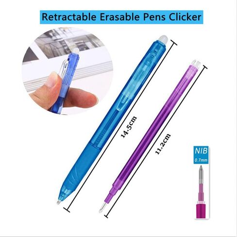 JINHO Erasable Pens Retractable Gel Ink Pens 0.7mm,Drying Rolling Ball Pens with Eraser for Kid Students Adults (8 colors (8 pens + 8 refills)) in Saudi Arabia