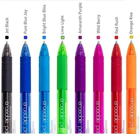 JINHO Erasable Pens Retractable Gel Ink Pens 0.7mm,Drying Rolling Ball Pens with Eraser for Kid Students Adults (8 colors (8 pens + 8 refills)) in Saudi Arabia