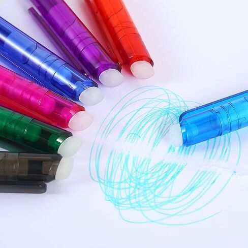 JINHO Erasable Pens Retractable Gel Ink Pens 0.7mm,Drying Rolling Ball Pens with Eraser for Kid Students Adults (8 colors (8 pens + 8 refills)) in Saudi Arabia