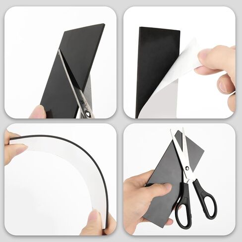 Magnetic Strips with Strong Adhesive Backing (5.9 x 2.35 inches) Magnetic Tape with Adhesive Backing Heavy Duty Magnet Strips for Refrigerator Whiteboard, Most Surface (150 x 60 x 2 mm, 2 pcs) in Kuwait